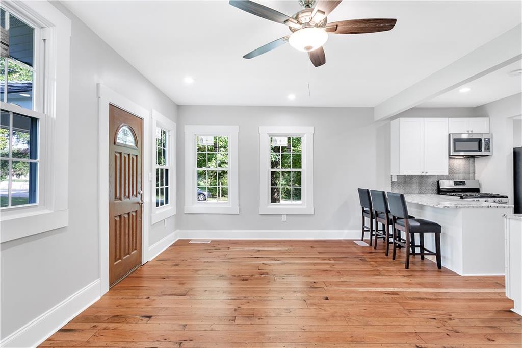 New windows & light fixtures provide a light & bright atmosphere throughout...