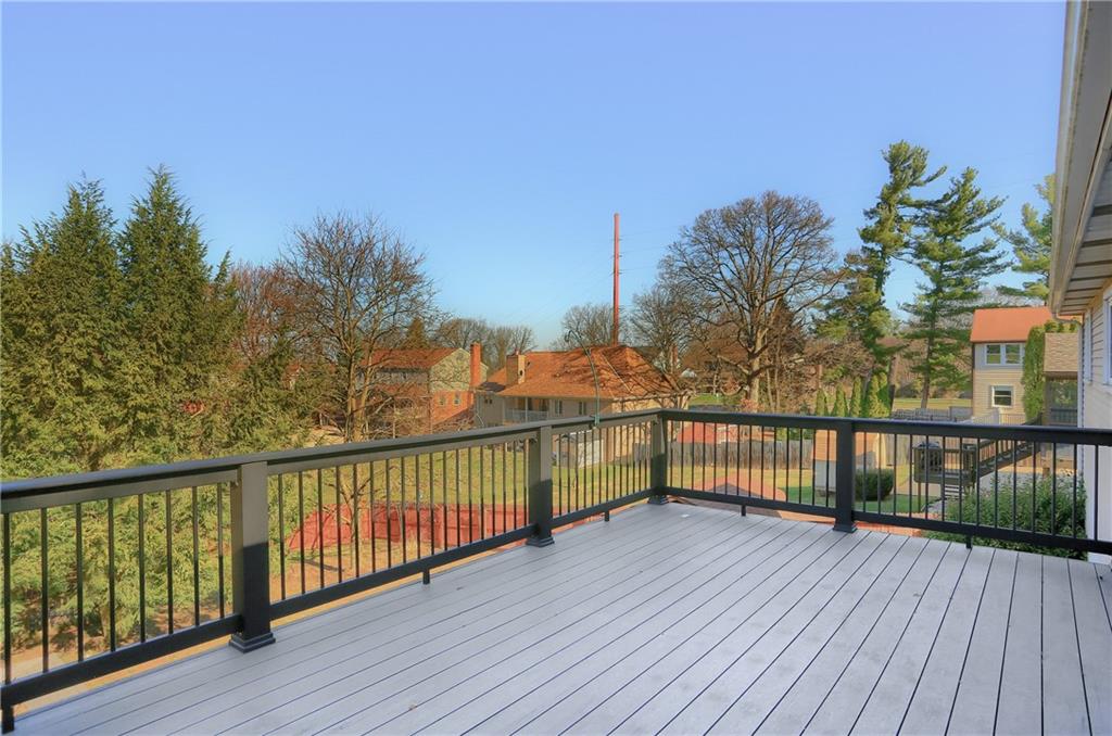 265 Shafer Road Moon Township, PA 15108 - Photo 18 of 50 a view of a balcony with wooden floor and fence