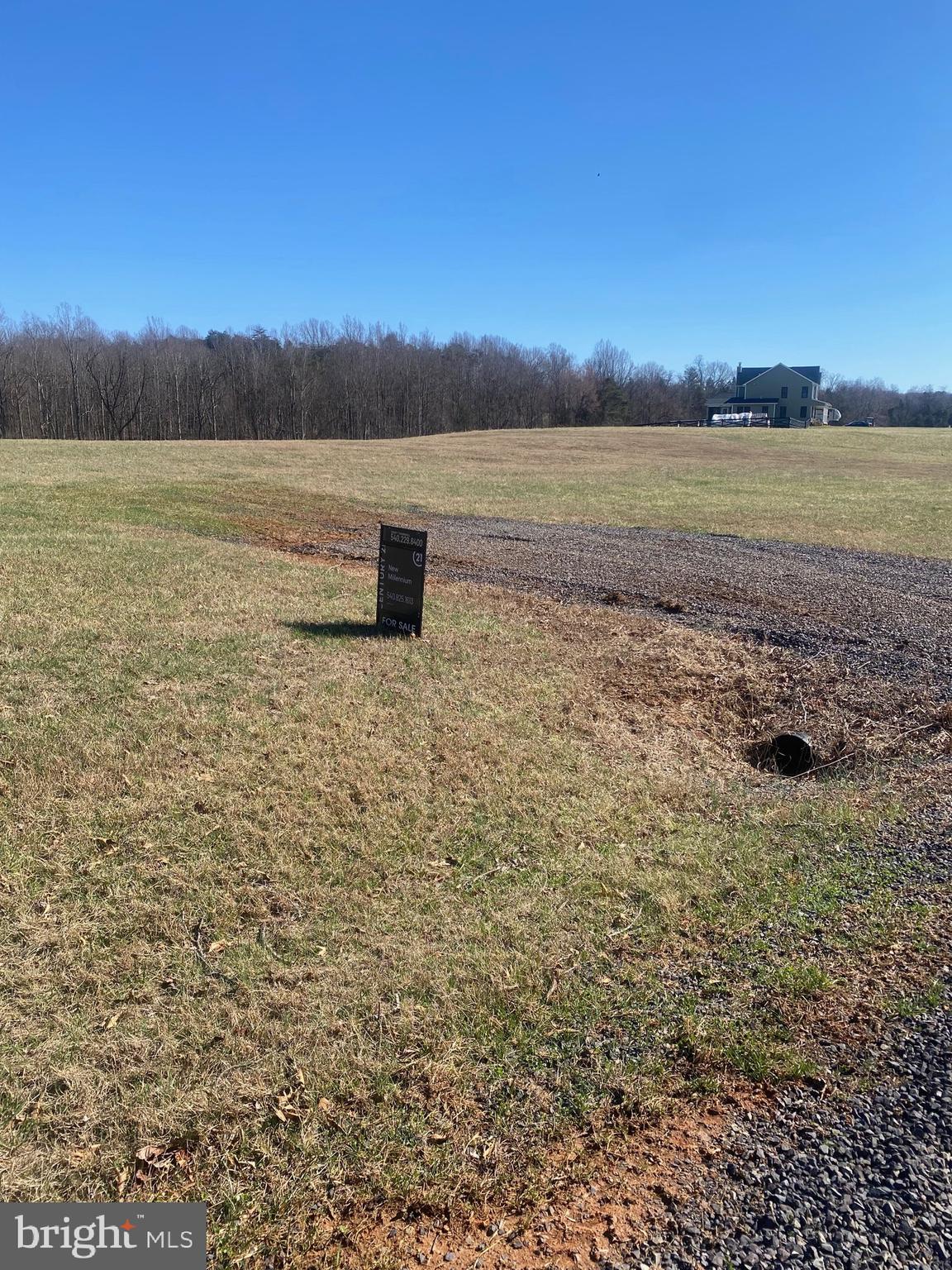 Driveway cut w/ culvert already installed
