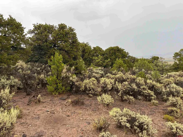 a view of a large building with a mountain in the background