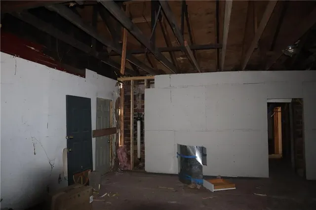 a view of a storage room