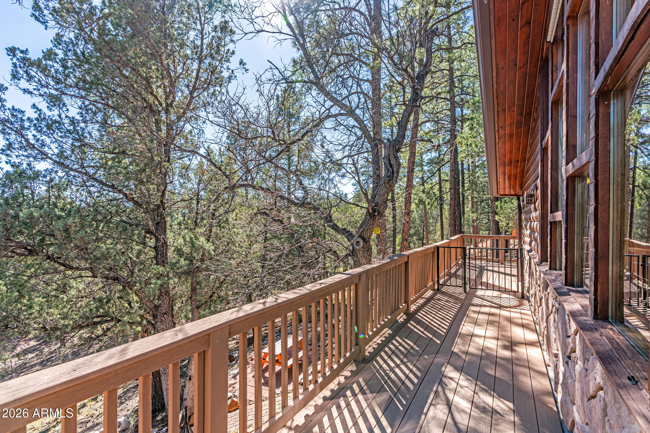 190 South Greystone Circle Payson, AZ 85541 - Photo 42 of 45 a view of balcony with wooden floor and fence