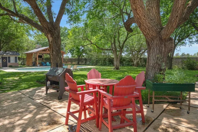 a house view with a garden space