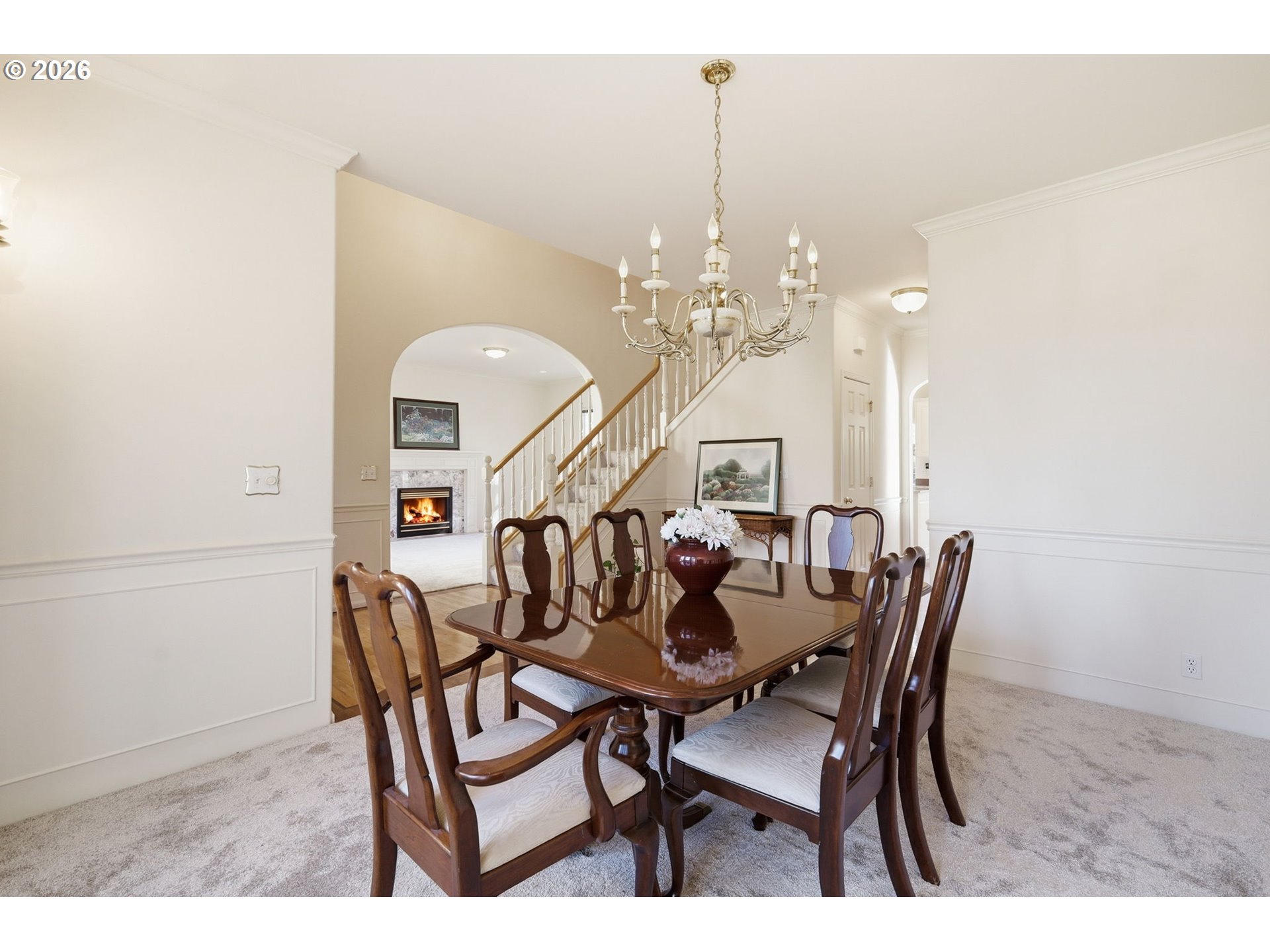 3379 South Lambert Street Eugene, OR 97405 - Photo 15 of 44 a view of a dining room with furniture and chandelier