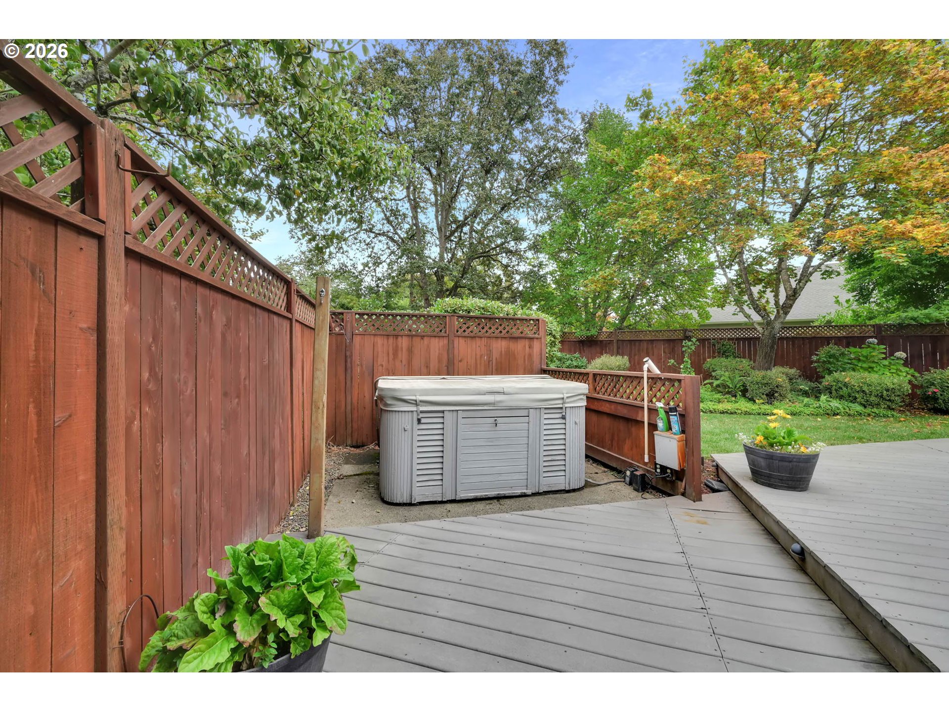 3379 South Lambert Street Eugene, OR 97405 - Photo 37 of 44 a view of outdoor space with wooden deck and furniture