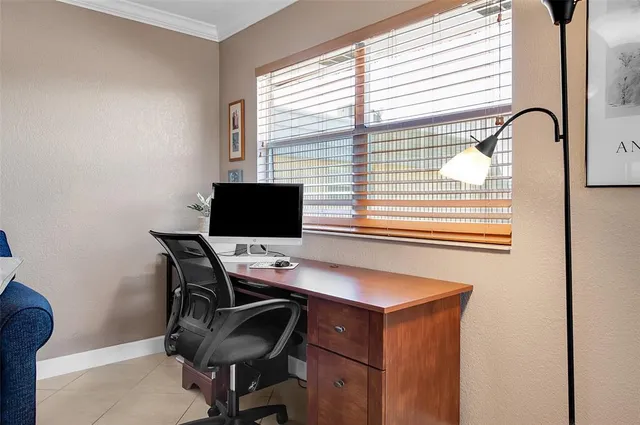 a view of a workspace with a window