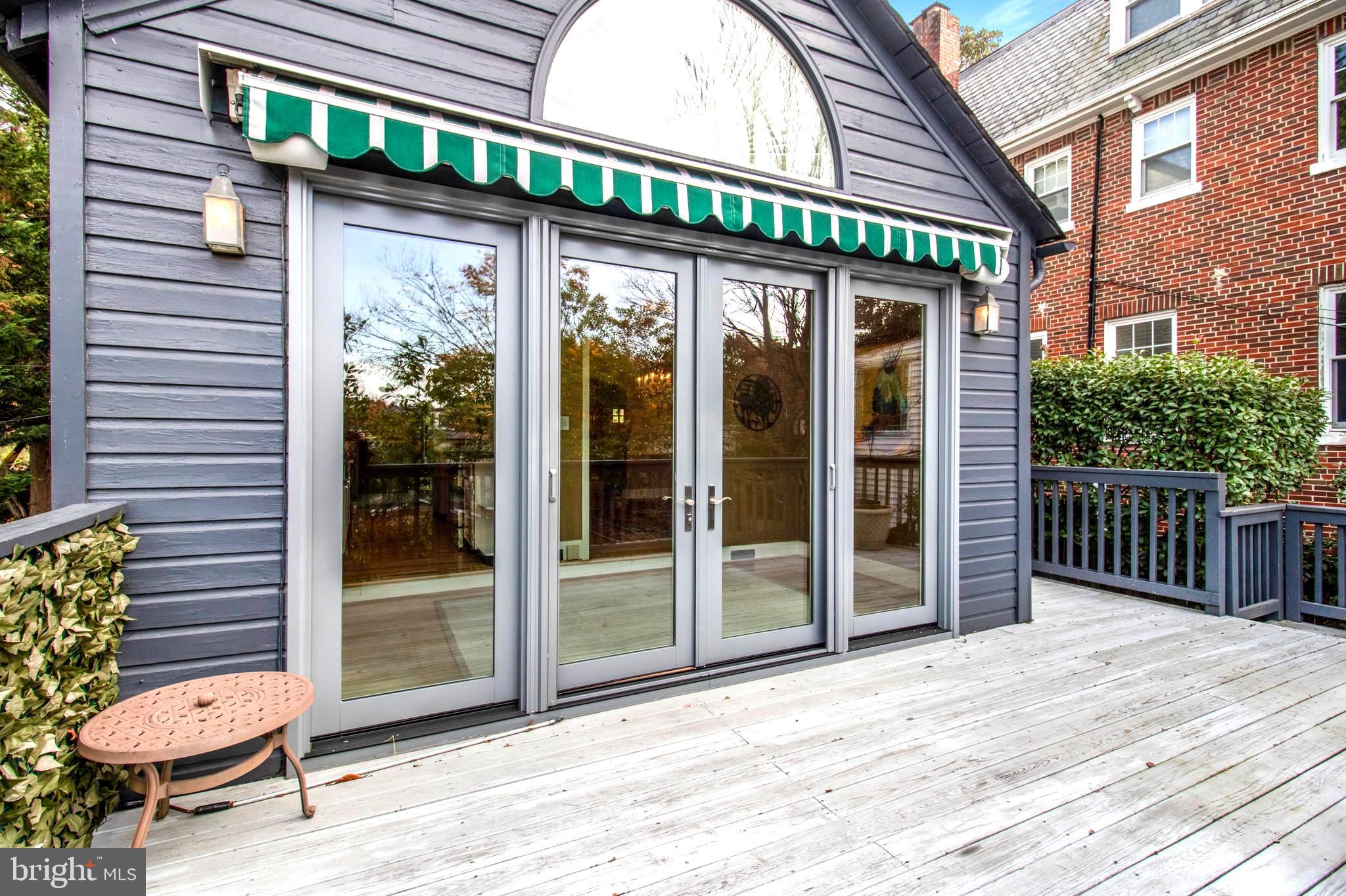 2818 38th Street Northwest Washington, DC 20007 - Photo 35 of 43 Deck with awning