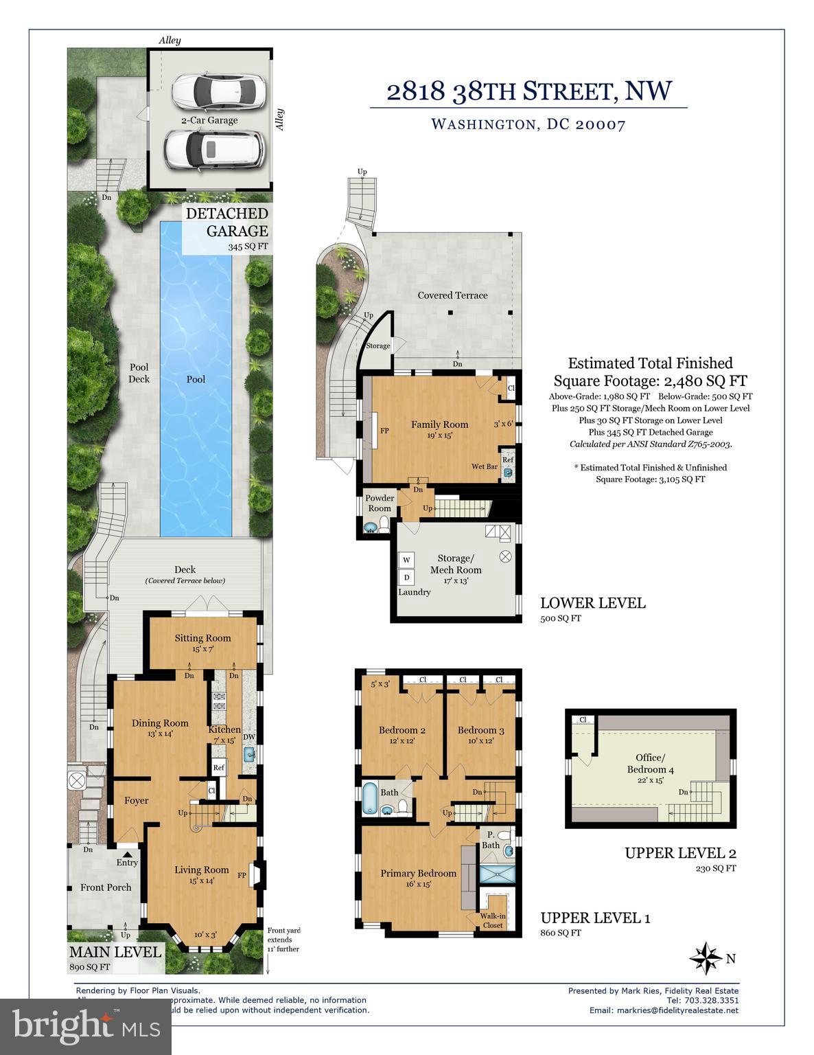 2818 38th Street Northwest Washington, DC 20007 - Photo 43 of 43 Floor / Site Plan