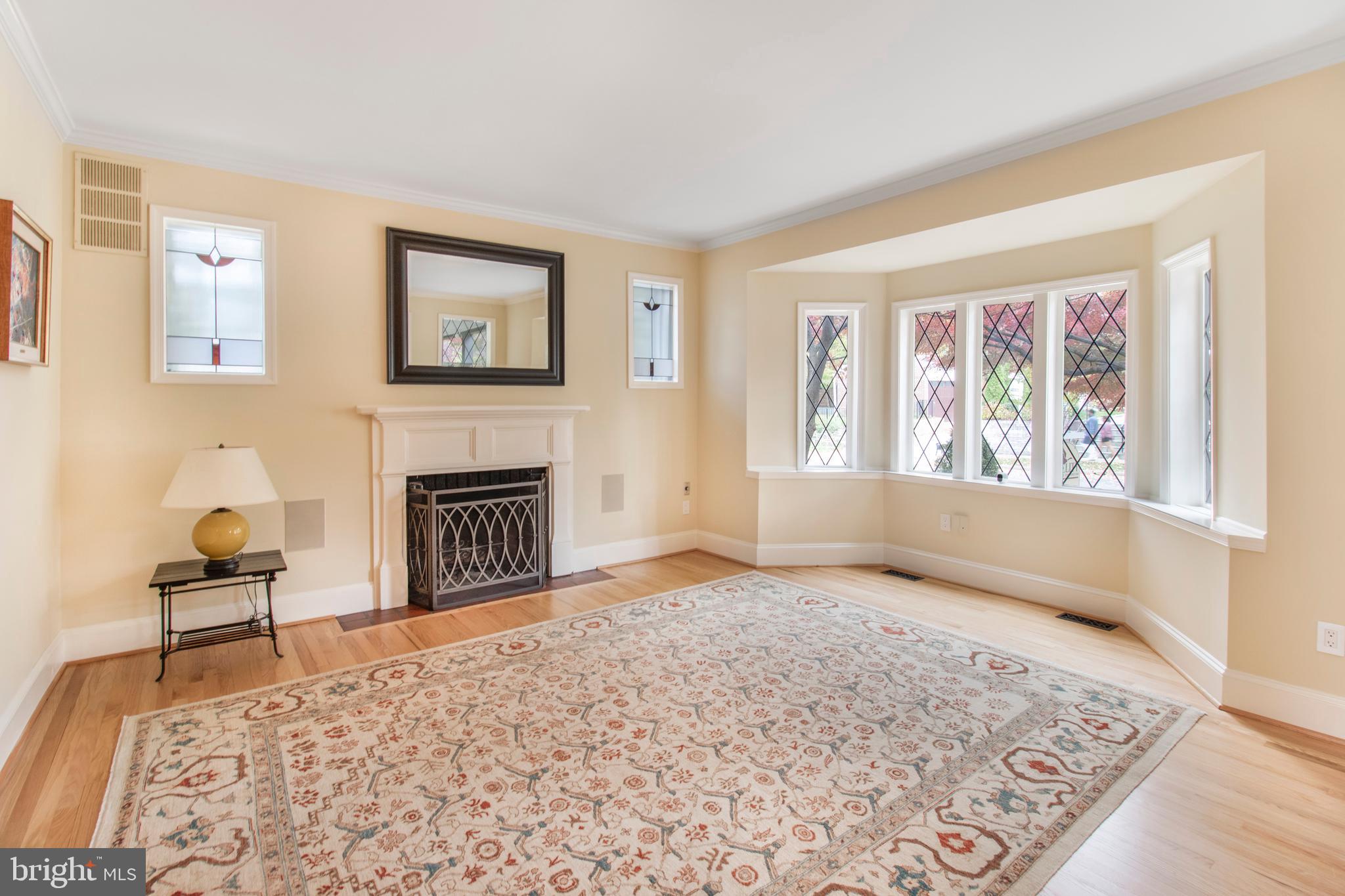 2818 38th Street Northwest Washington, DC 20007 - Photo 8 of 43 Living Room with wood burning fireplace
