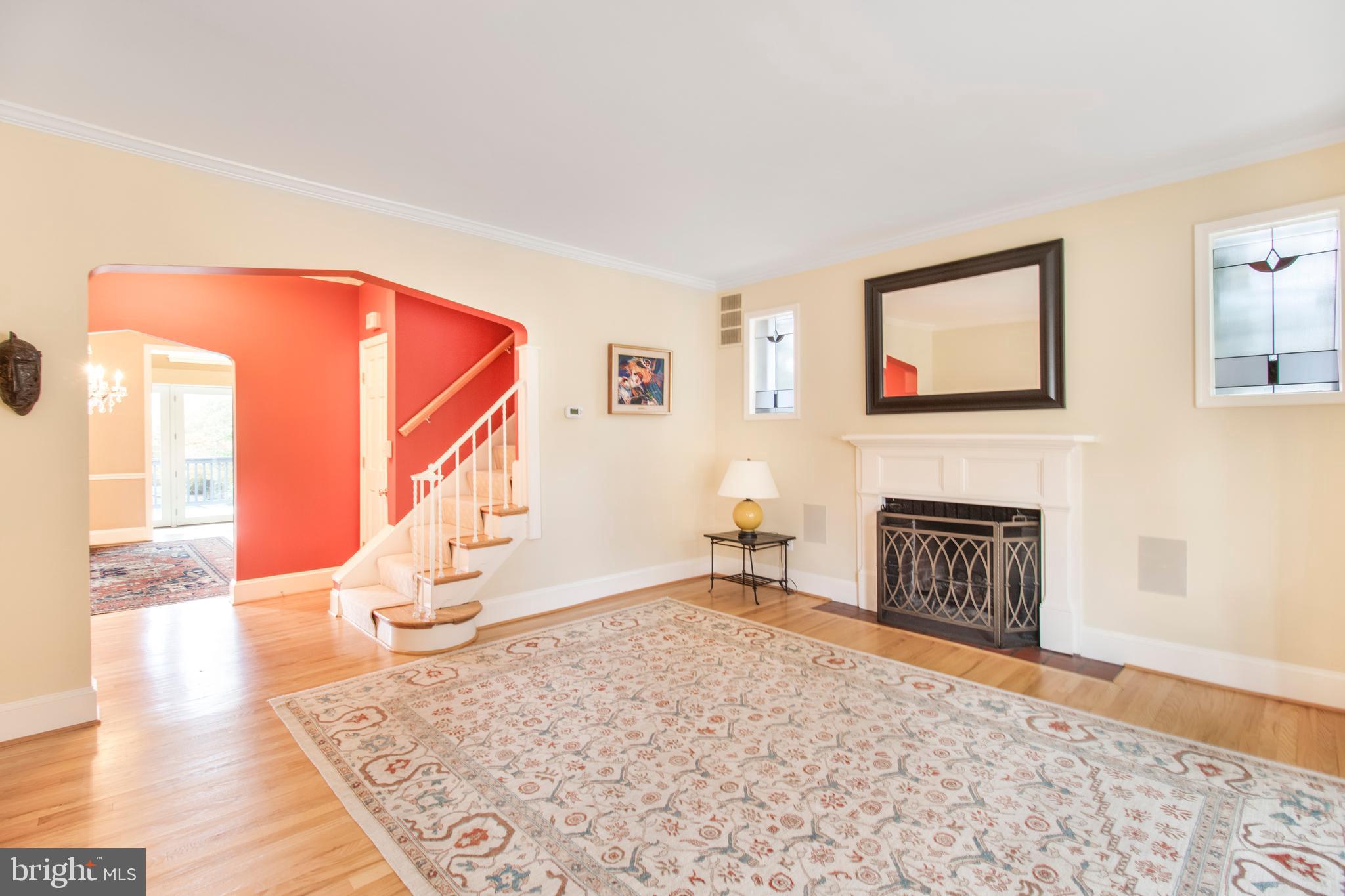 2818 38th Street Northwest Washington, DC 20007 - Photo 10 of 43 Living Room looking into dining room