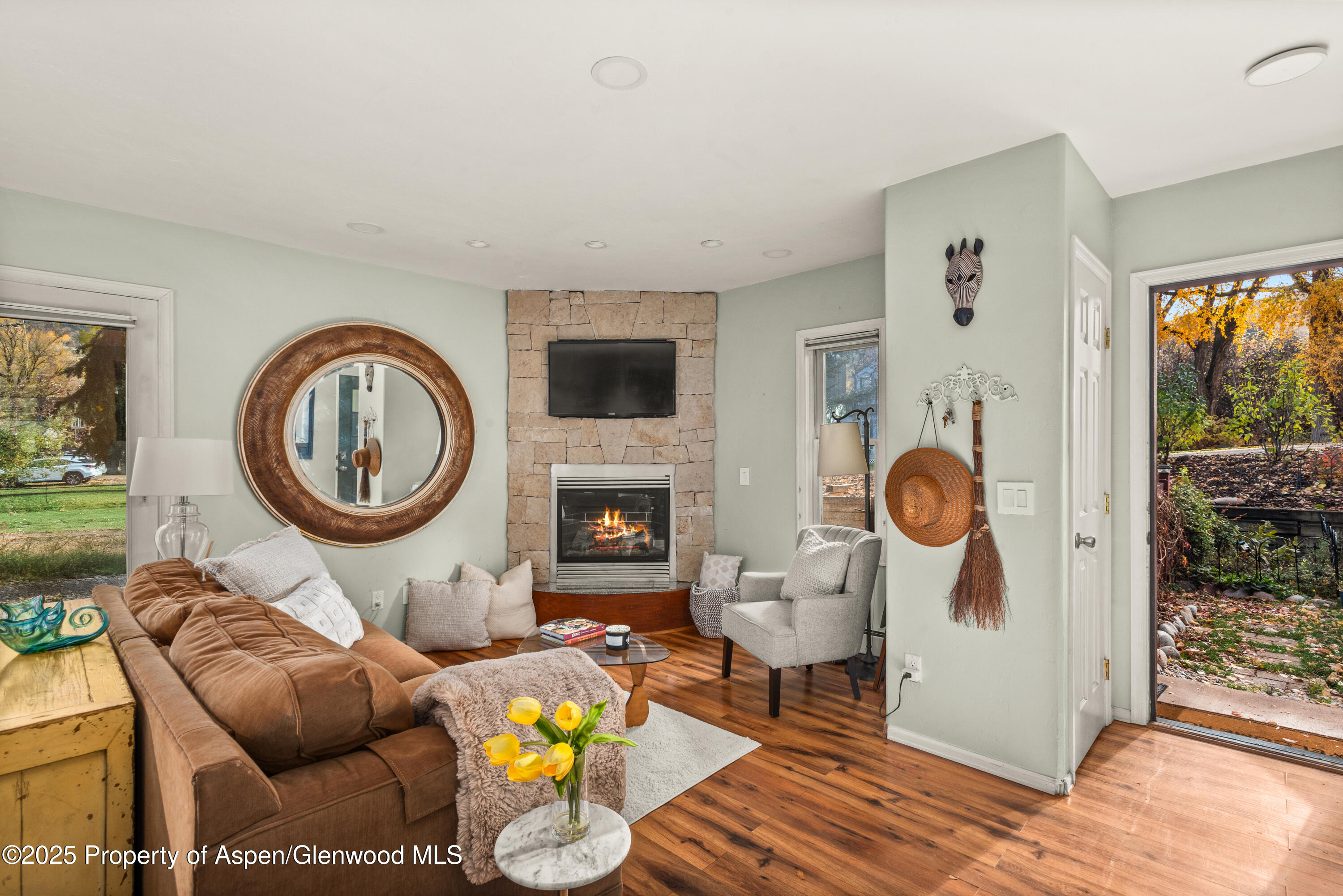 106 Swinging Bridge Lane Basalt, CO 81621 - Photo 1 of 10 a living room with furniture a rug and a fireplace