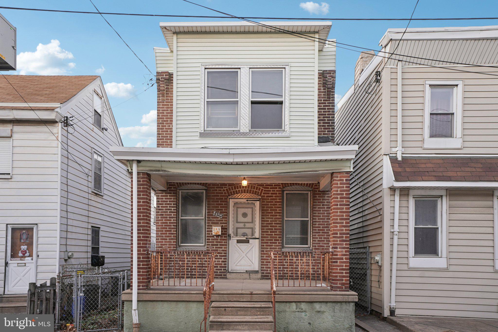 a front view of a house