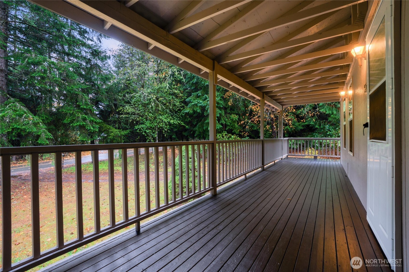 5735 Southeast Alpine Road Olalla, WA 98359 - Photo 30 of 40 a view of balcony with wooden floor