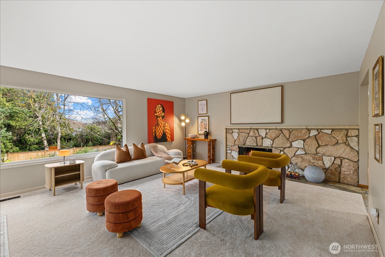 6520 Northeast 60th Street Seattle, WA 98115 - Photo 4 of 40 a living room with furniture and a large window