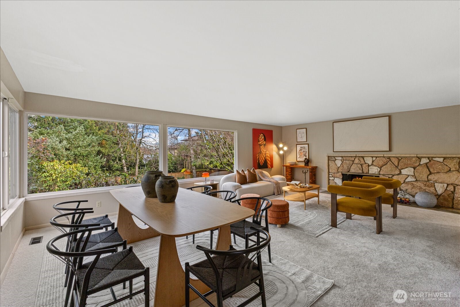 6520 Northeast 60th Street Seattle, WA 98115 - Photo 5 of 40 a view of a dining room with furniture window and outside view