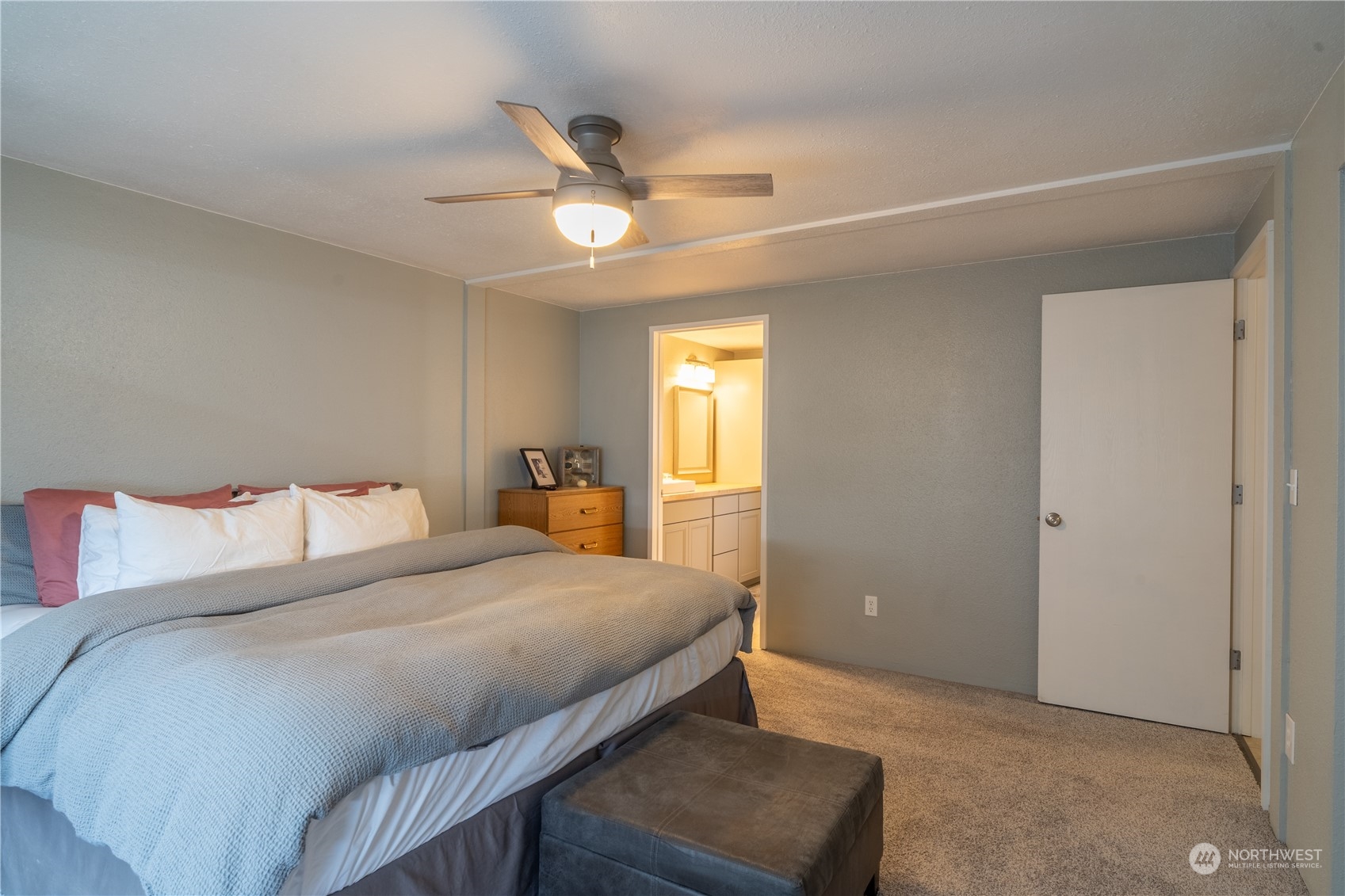 102 East Herman Road Lind, WA 99341 - Photo 26 of 40 a bedroom with a bed and a ceiling fan