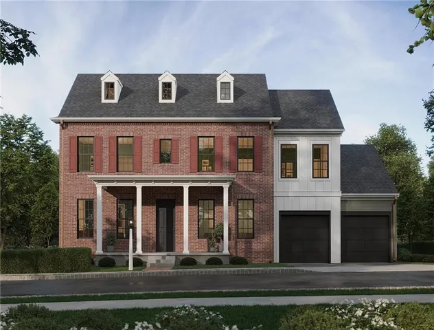 a front view of a house