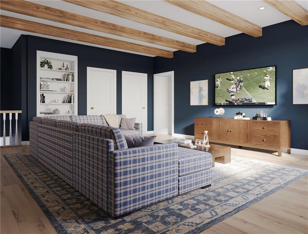 102 Ramsgate Road, Unit LUDLOW Cranberry Township, PA 16066 - Photo 17 of 38 a bedroom with a bed and flat screen tv