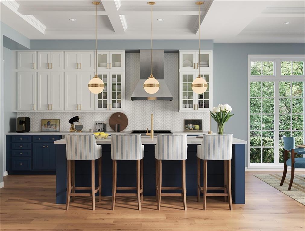 102 Ramsgate Road, Unit LUDLOW Cranberry Township, PA 16066 - Photo 5 of 38 a view of a dining room with furniture and wooden floor
