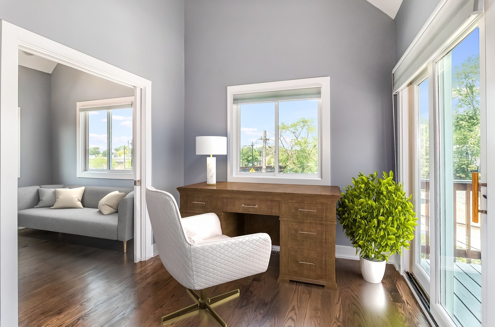 3700 North Kenneth Avenue Chicago, IL 60641 - Photo 16 of 29 a living room with furniture and a potted plant