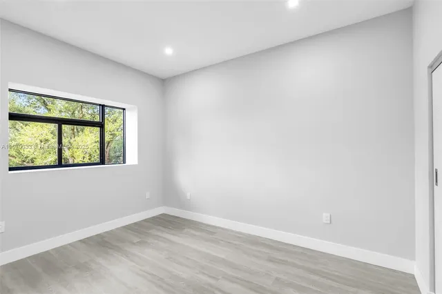 an empty room with a window