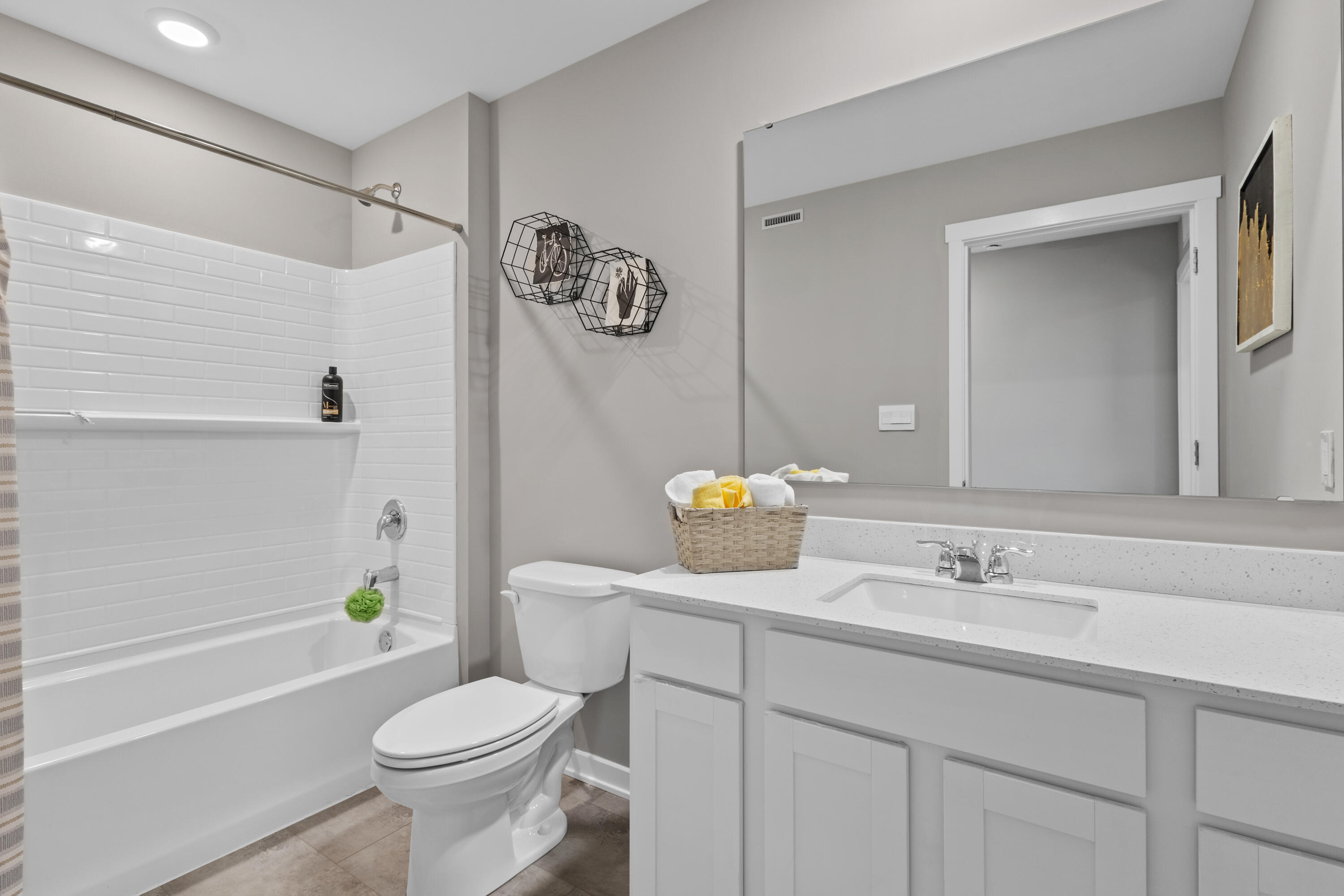 423 Fry Street Hebron, IN 46341 - Photo 29 of 32 a bathroom with a sink a toilet and shower