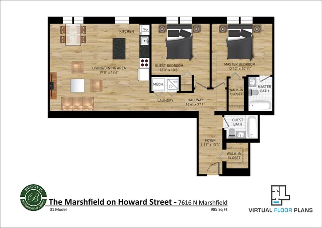 $2,169 | 7616 North Marshfield Avenue, Unit 501, Chicago, IL 60626