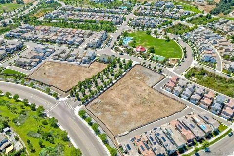 an aerial view of a city