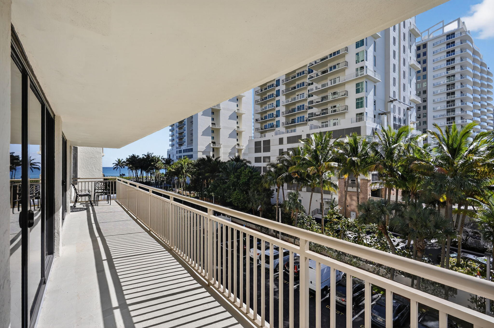 3400 North Ocean Drive, Unit 408 Singer Island, FL 33404 - Photo 17 of 31 a view of a balcony with wooden floor