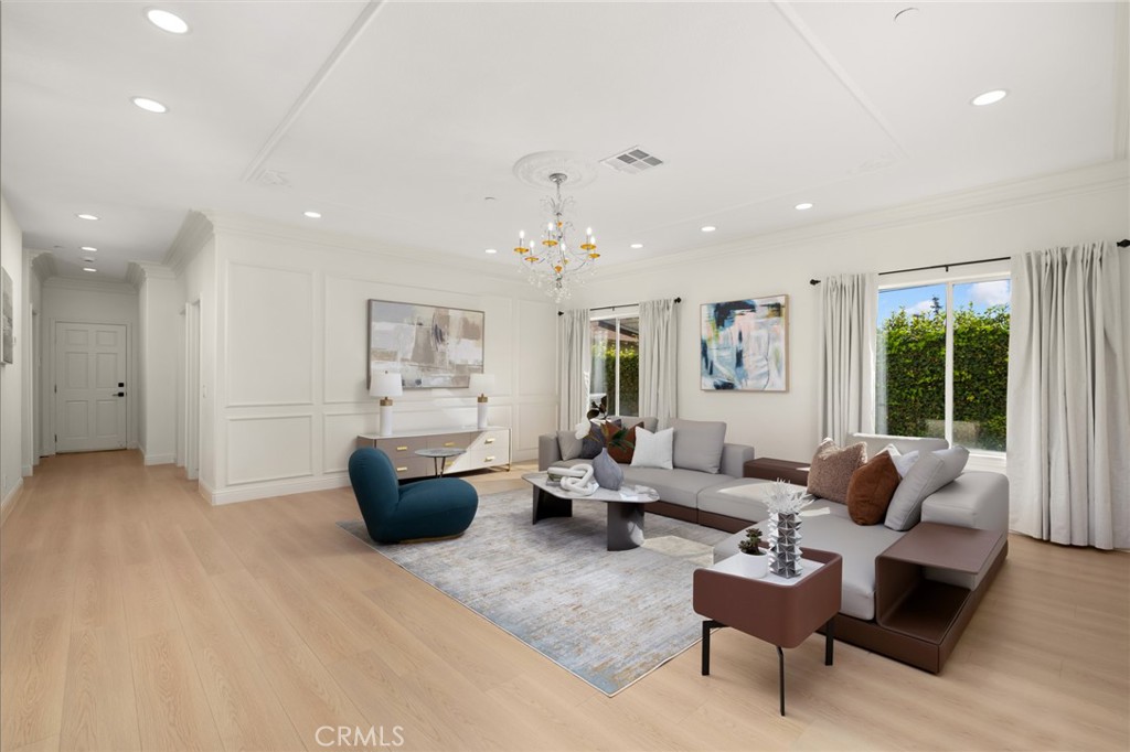 315 San Antonio Road Arcadia, CA 91007 - Photo 25 of 63 a living room with furniture and a chandelier