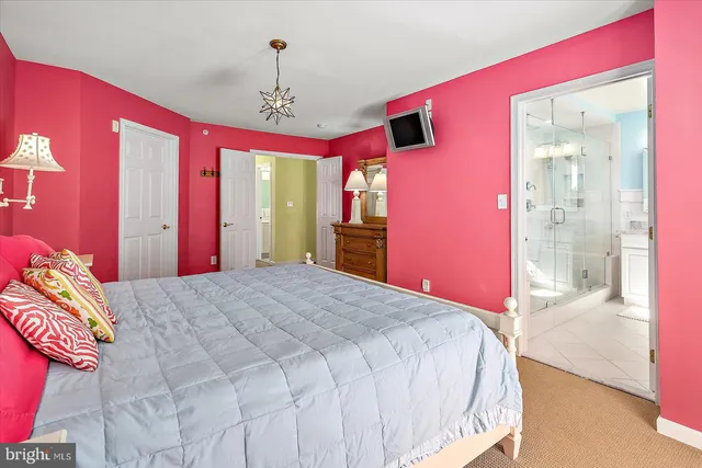 an aerial view of a city with ocean view