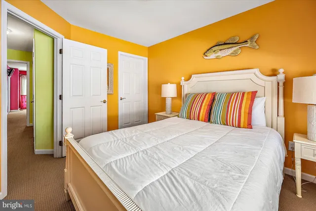 an aerial view of a pool