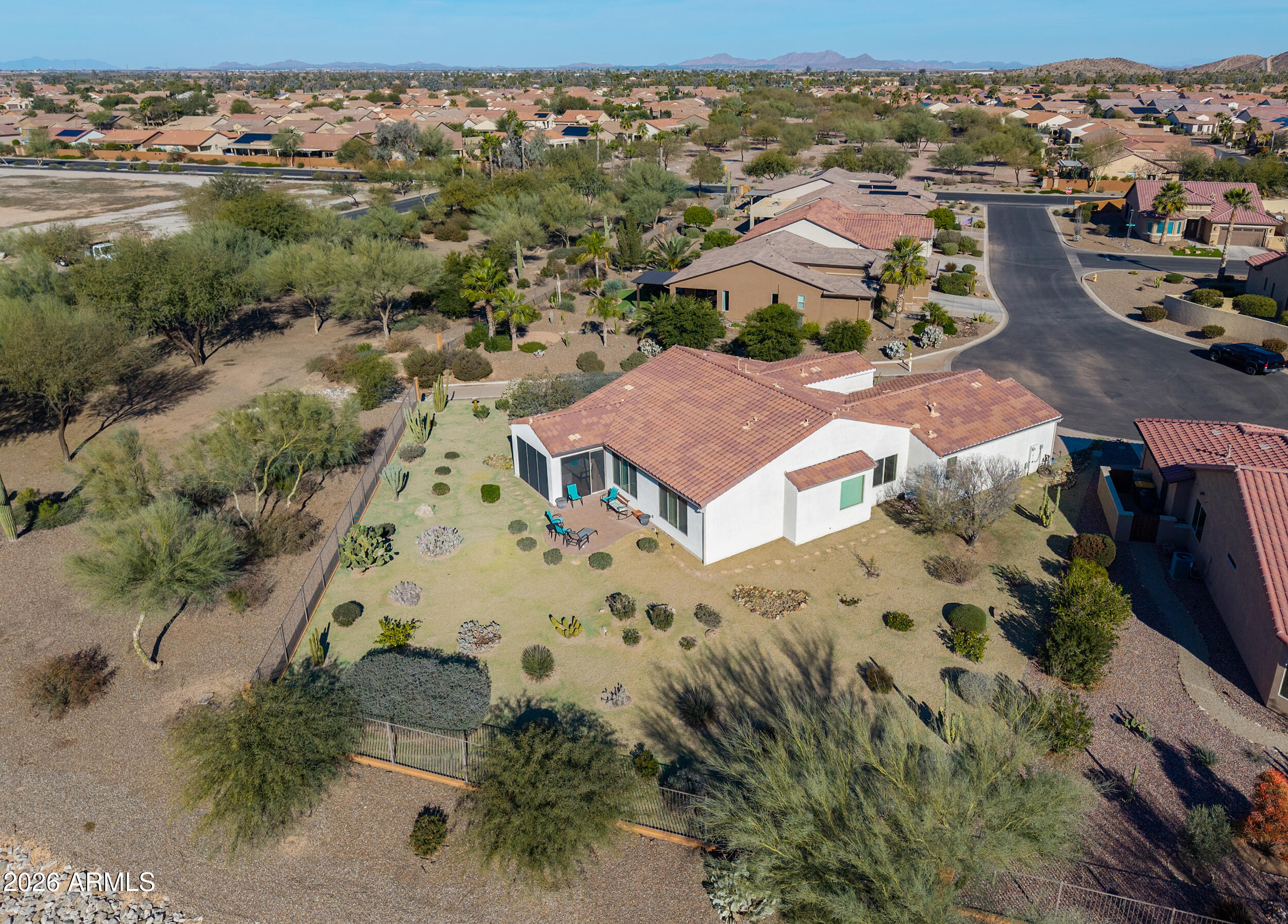 5048 North Scottsdale Road Eloy, AZ 85131 - Photo 47 of 53 an aerial view of residential houses with outdoor space