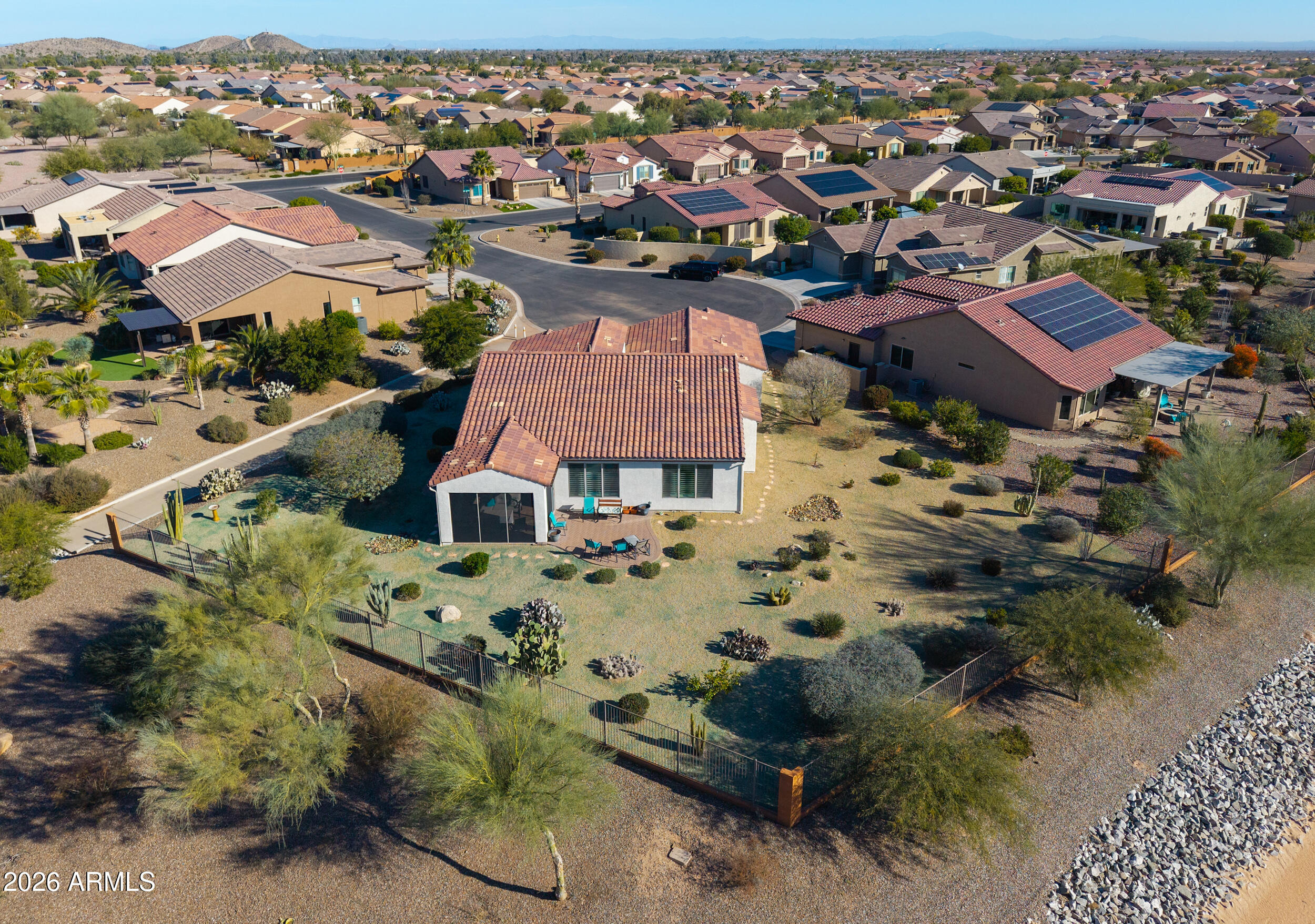 5048 North Scottsdale Road Eloy, AZ 85131 - Photo 48 of 53 an aerial view of residential houses with outdoor space