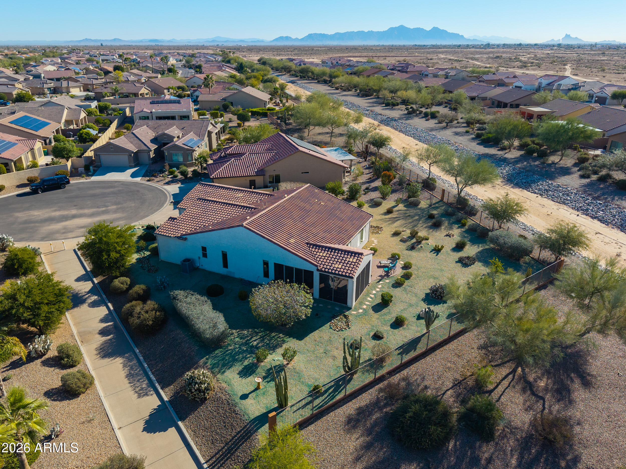 5048 North Scottsdale Road Eloy, AZ 85131 - Photo 49 of 53 an aerial view of residential houses with outdoor space