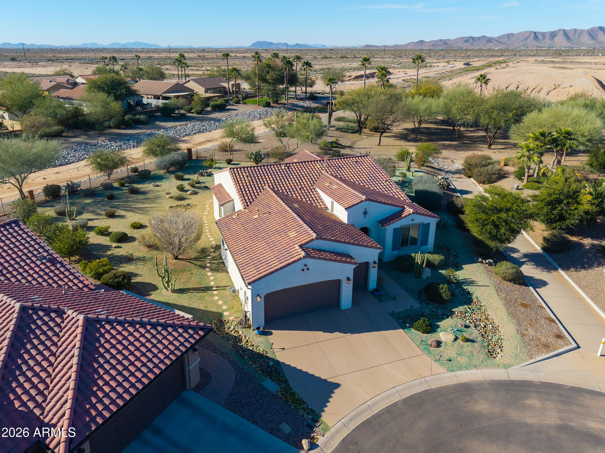 5048 North Scottsdale Road Eloy, AZ 85131 - Photo 53 of 53 an aerial view of a house with a lake view