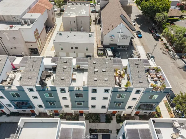 an aerial view of residential building