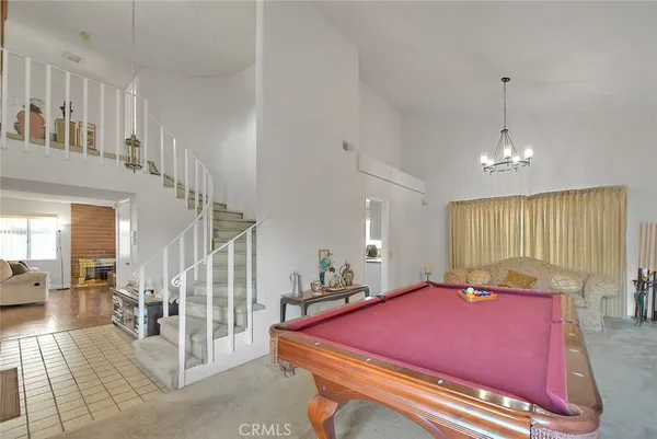 a living room with furniture and a couch
