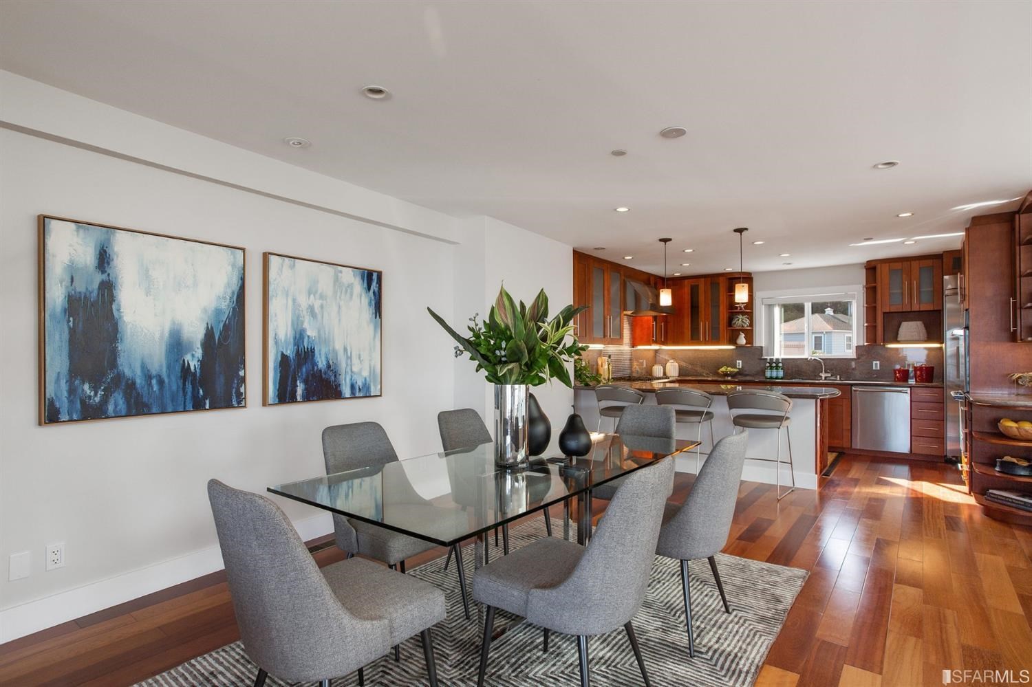 881 Corbett Avenue, Unit 3 San Francisco, CA 94131 - Photo 19 of 78 a dining room with furniture and wooden floor