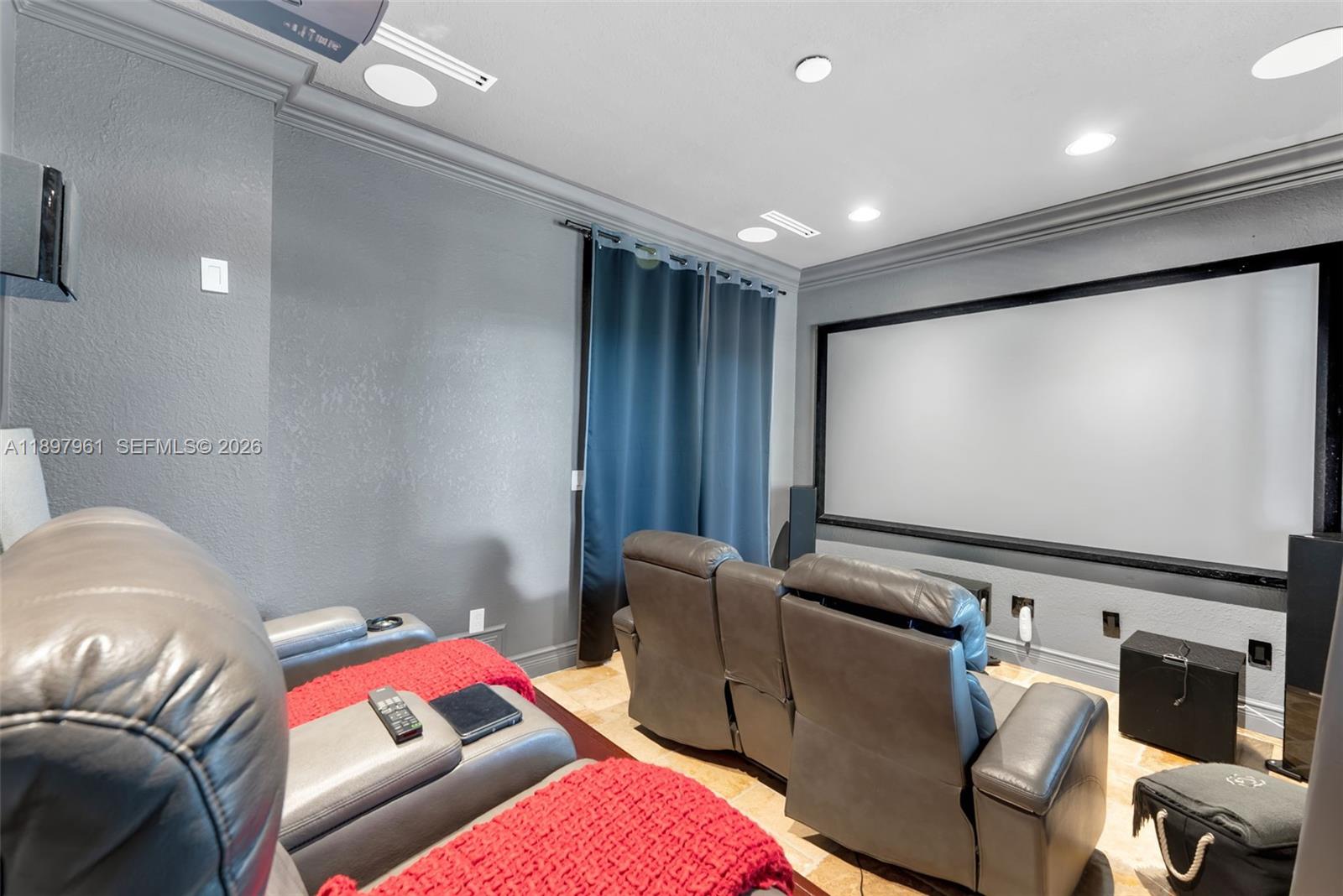 21331 Southwest 246th Street Homestead, FL 33031 - Photo 11 of 34 a room with furniture projector and screen