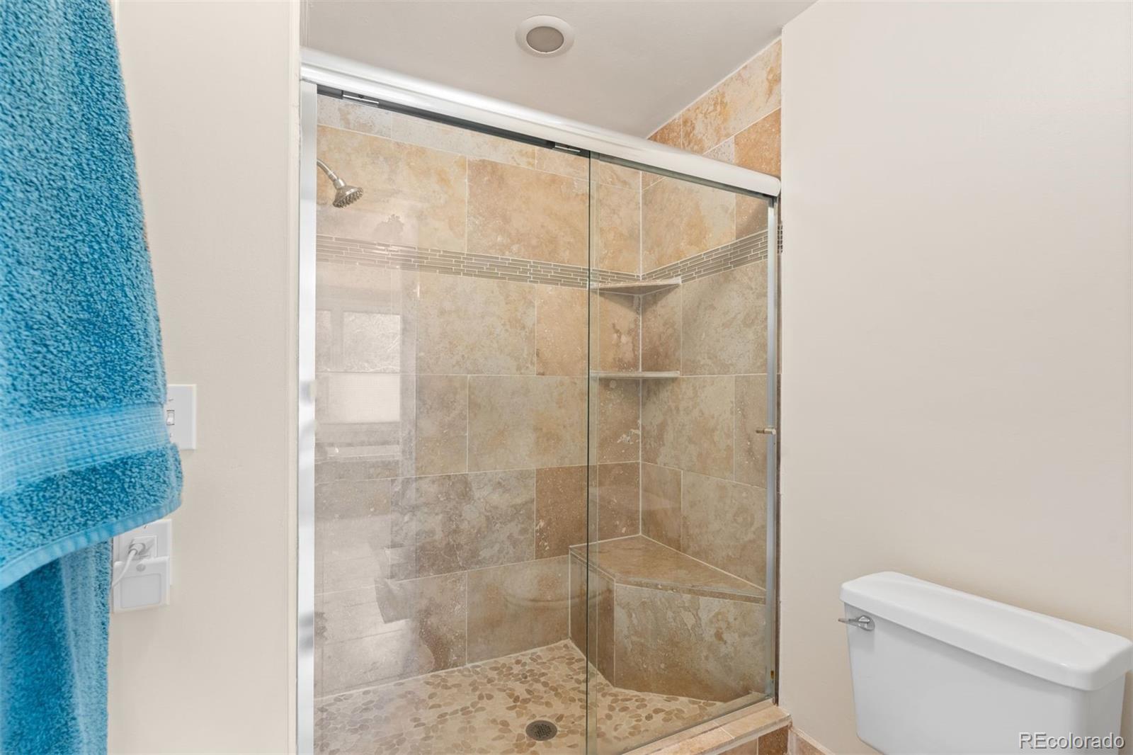 32430 Inverness Drive Evergreen, CO 80439 - Photo 23 of 50 a bathroom with a shower and a toilet