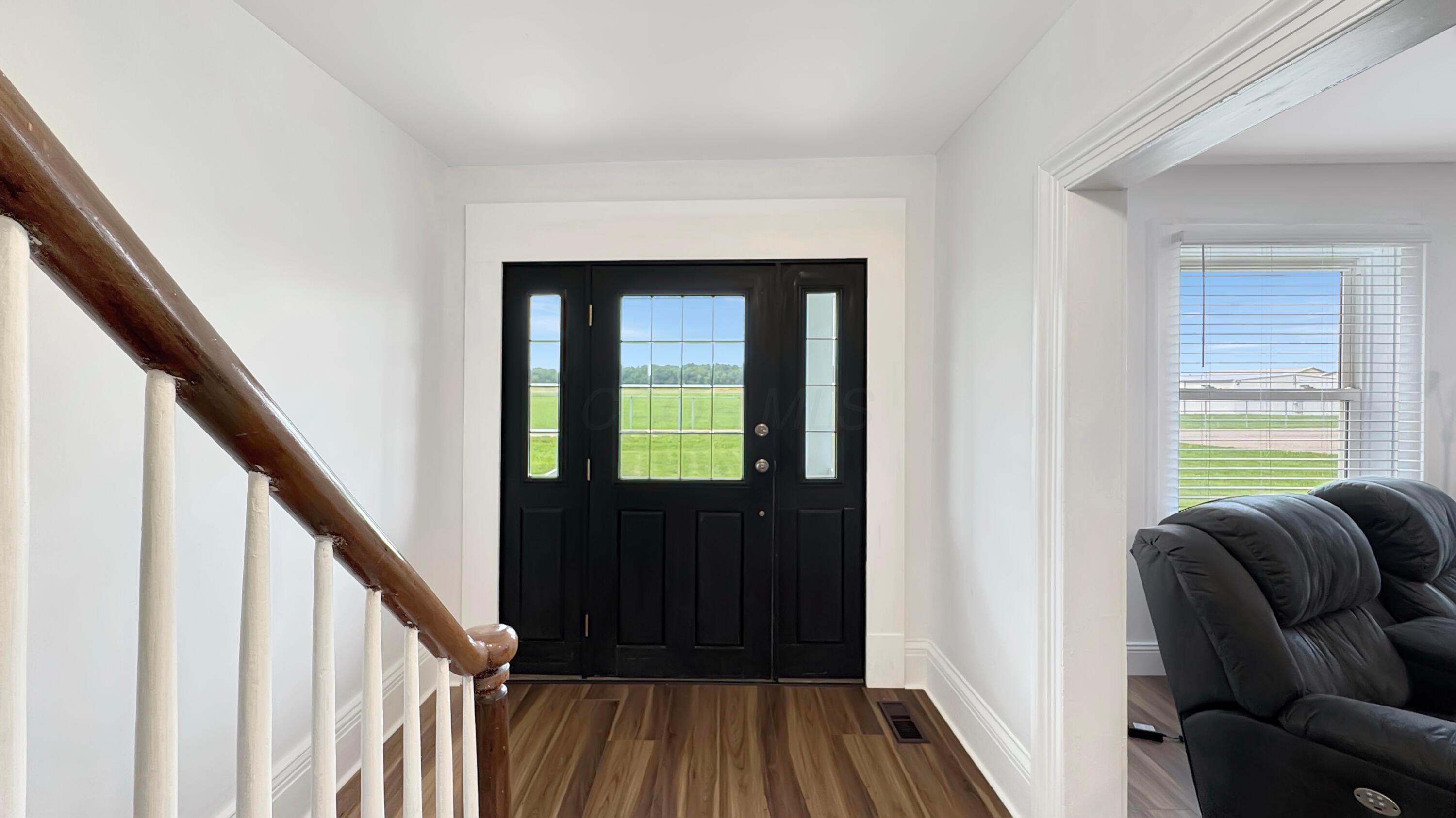 This entry door was hand made by a local craftsman.