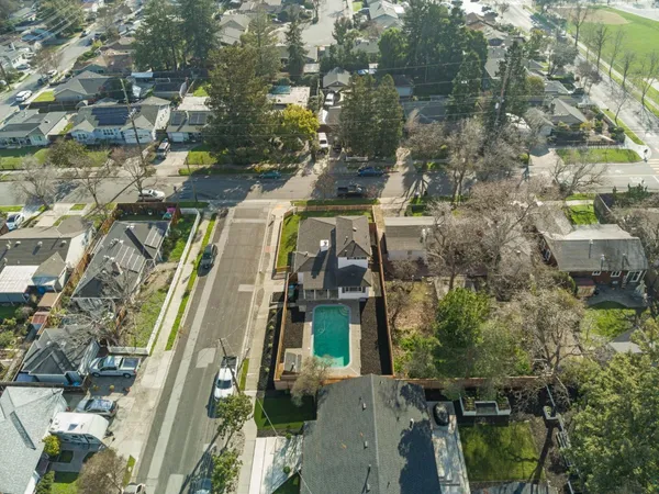 an aerial view of multiple house