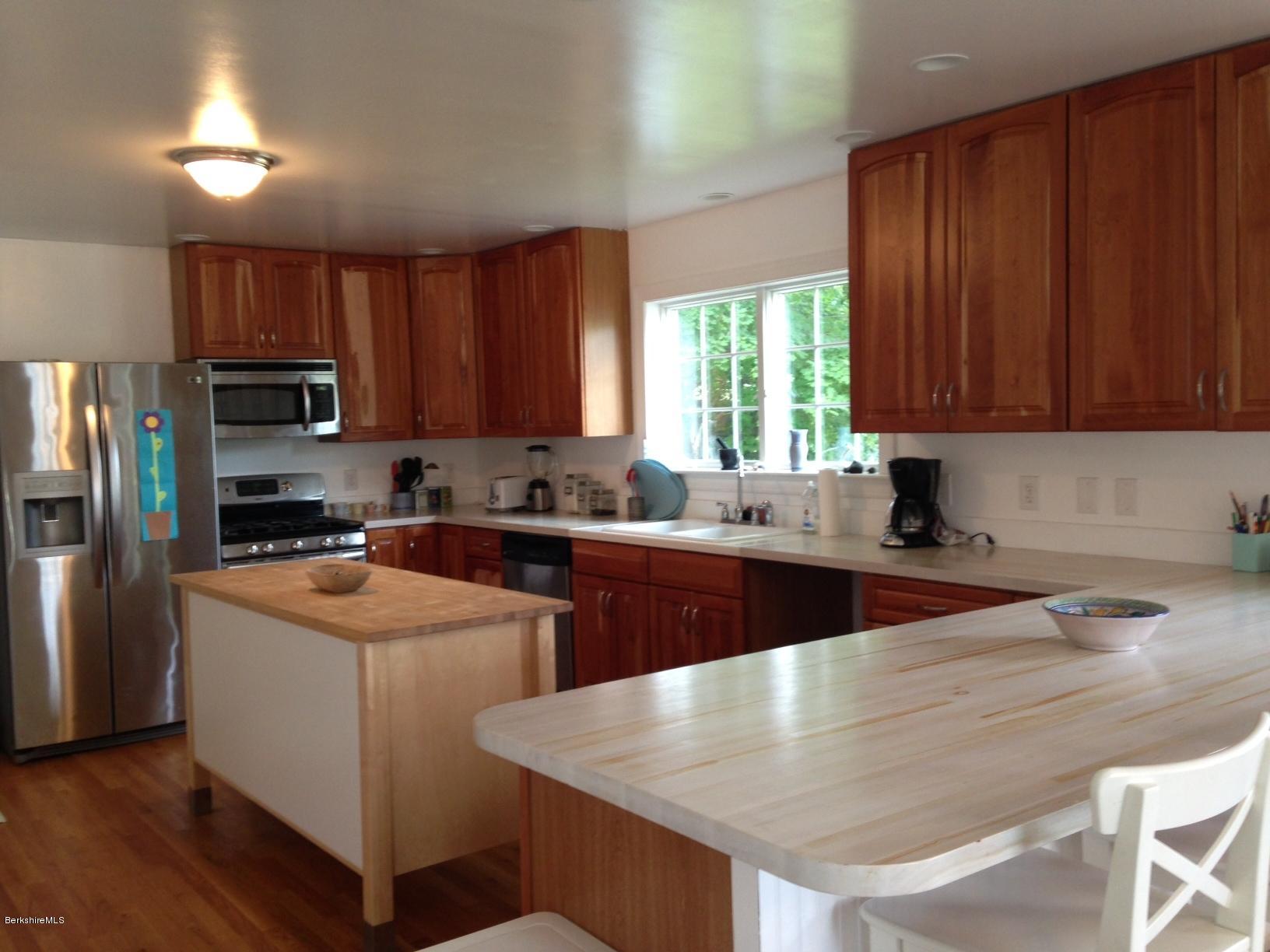 12 Golden Hill Road Lenox, MA 01242 - Photo 3 of 12 KITCHEN WITH ISLAND, CHERRY CABINETS