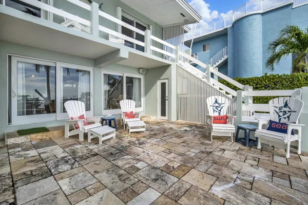 a outdoor space with furniture