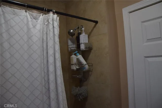 a bed room with a bed and a closet