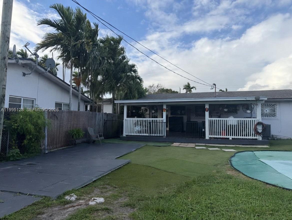 7440 Southwest 22nd Street, Unit 1 Miami, FL 33155 - Photo 14 of 16 Closer look at the covered deck.