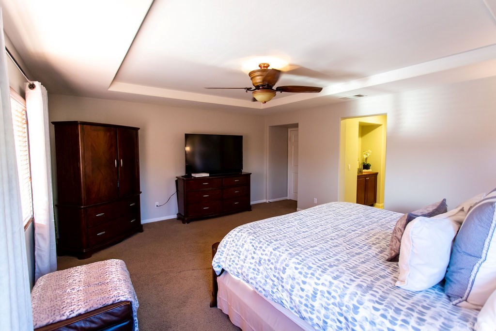 30118 Beeswing Circle Menifee, CA 92584 - Photo 48 of 73 View from Side of the Bed to the Door and onsite Master-Bath-Room