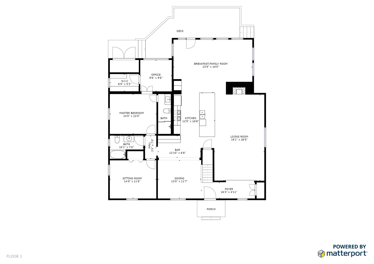 1008 Canterbury Road Raleigh, NC 27607 - Photo 28 of 29 1st Floor Plan