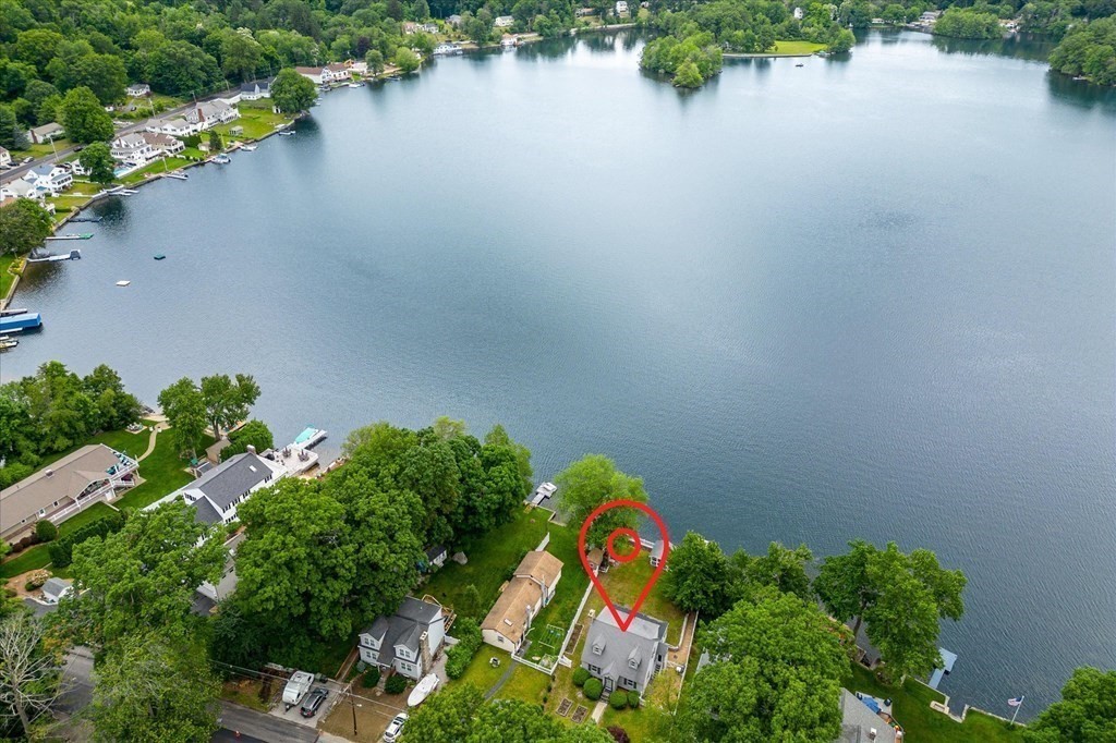 5 West Sutton Road Sutton, MA 01590 - Photo 31 of 36 an aerial view of a house with a yard and lake view